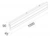 BANDA7 32W 3CCT 1000MM WHITE EXTERIOR WALL LIGHT IP65